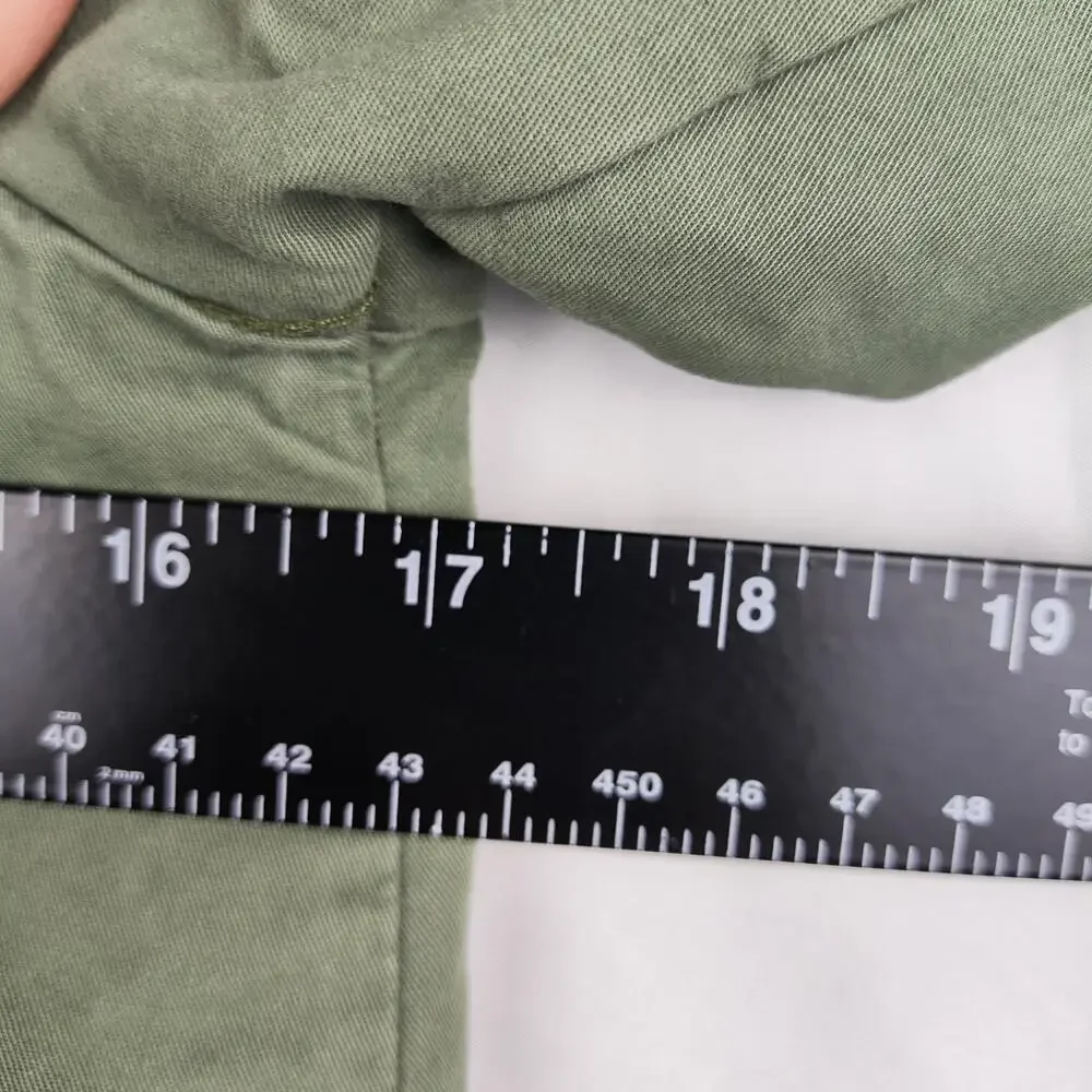 OshKosh B'gosh Jacket Youth 10-12 Green Hooded Sherpa Lined Canvas Parka Coat